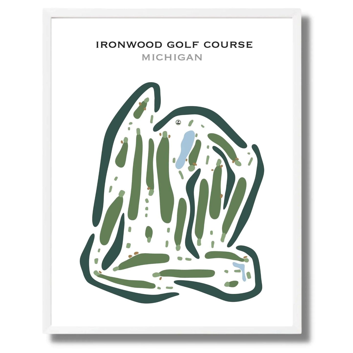 Ironwood Golf Course, Michigan - Printed Golf Courses