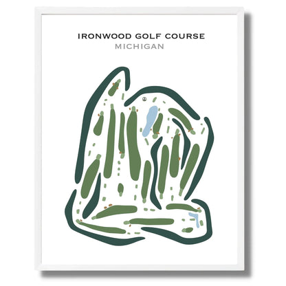 Ironwood Golf Course, Michigan - Printed Golf Courses