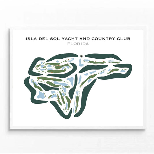 Isla Del Sol Yacht & Country Club, Florida - Printed Golf Courses