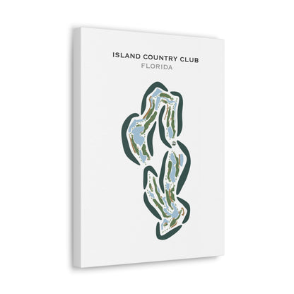 Island Country Club, Florida - Printed Golf Courses