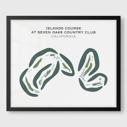 Islands Course at Seven Oaks Country Club, California - Printed Golf Courses