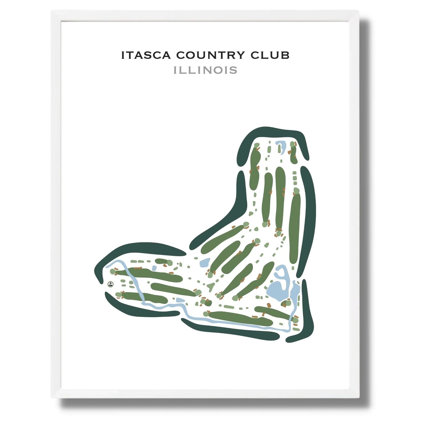 Itasca Country Club, Illinois - Printed Golf Courses