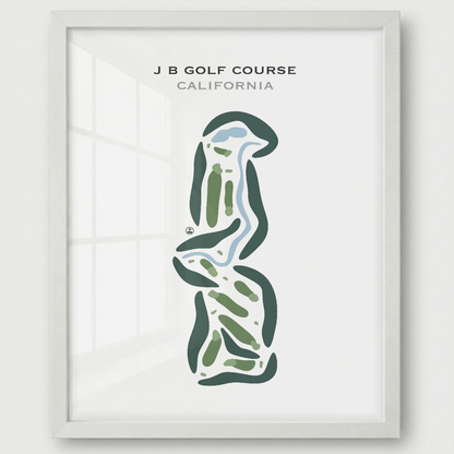J B Golf Course, California - Printed Golf Courses