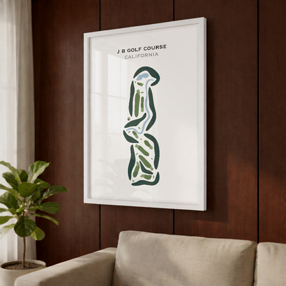 J B Golf Course, California - Printed Golf Courses