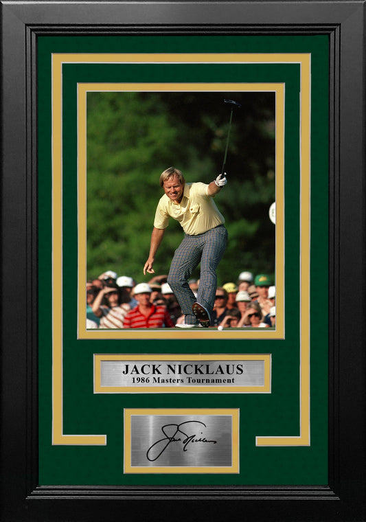 Jack Nicklaus 1986 Masters Tournament Putt 8" x 10" Framed Golf Photo with Engraved Autograph