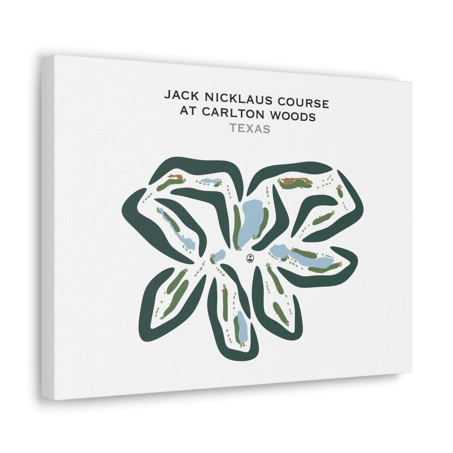 Jack Nicklaus Course At Carlton Woods, Texas - Printed Golf Courses