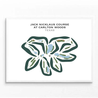 Jack Nicklaus Course At Carlton Woods, Texas - Printed Golf Courses
