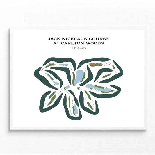 Jack Nicklaus Course At Carlton Woods, Texas - Printed Golf Courses