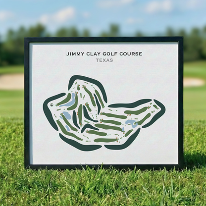 Jimmy Clay Golf Course, Texas - Printed Golf Courses