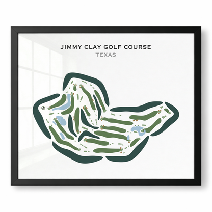 Jimmy Clay Golf Course, Texas - Printed Golf Courses