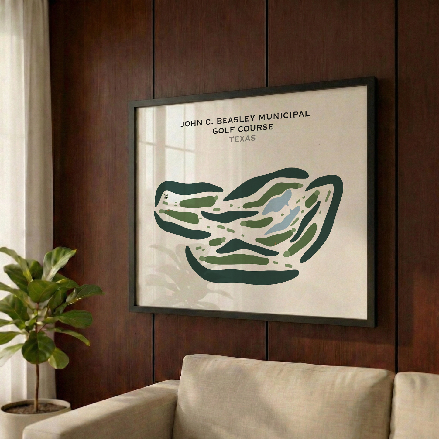 John C. Beasley Municipal Golf Course, Texas - Printed Golf Courses