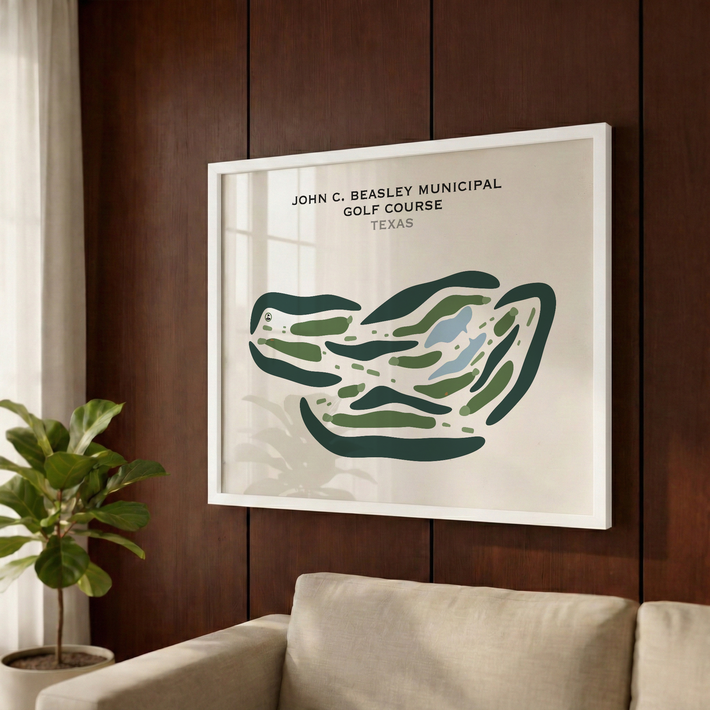 John C. Beasley Municipal Golf Course, Texas - Printed Golf Courses