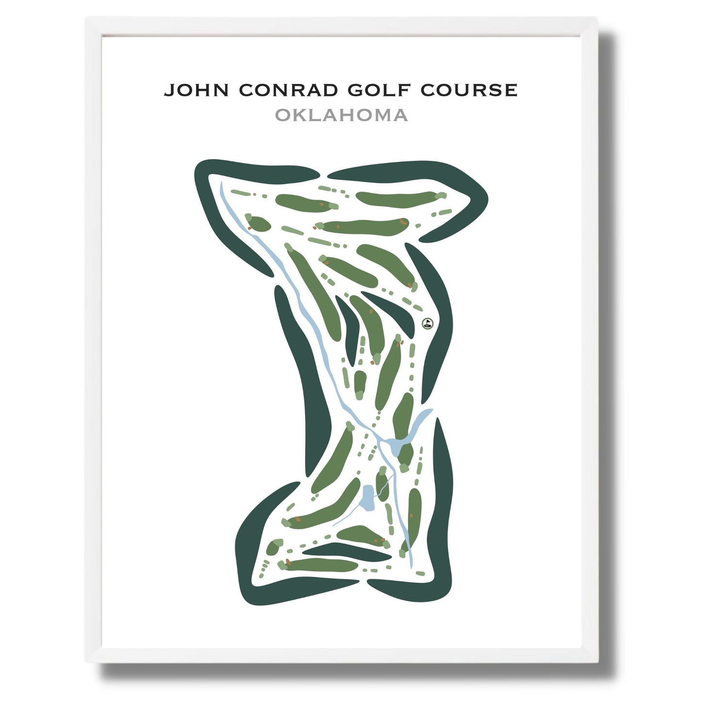 John Conrad Golf Course, Oklahoma - Printed Golf Courses