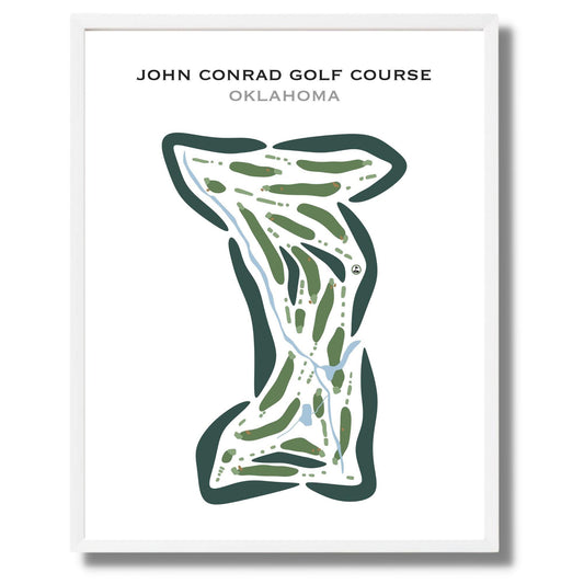 John Conrad Golf Course, Oklahoma - Printed Golf Courses