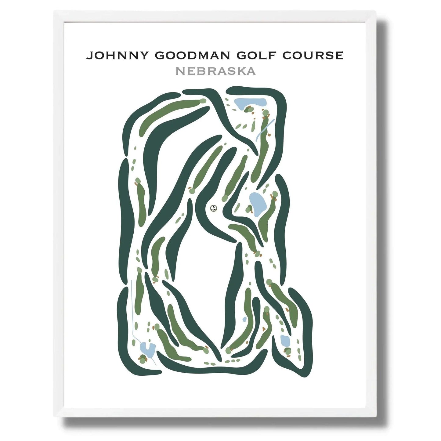 Johnny Goodman Golf Course, Nebraska - Printed Golf Courses