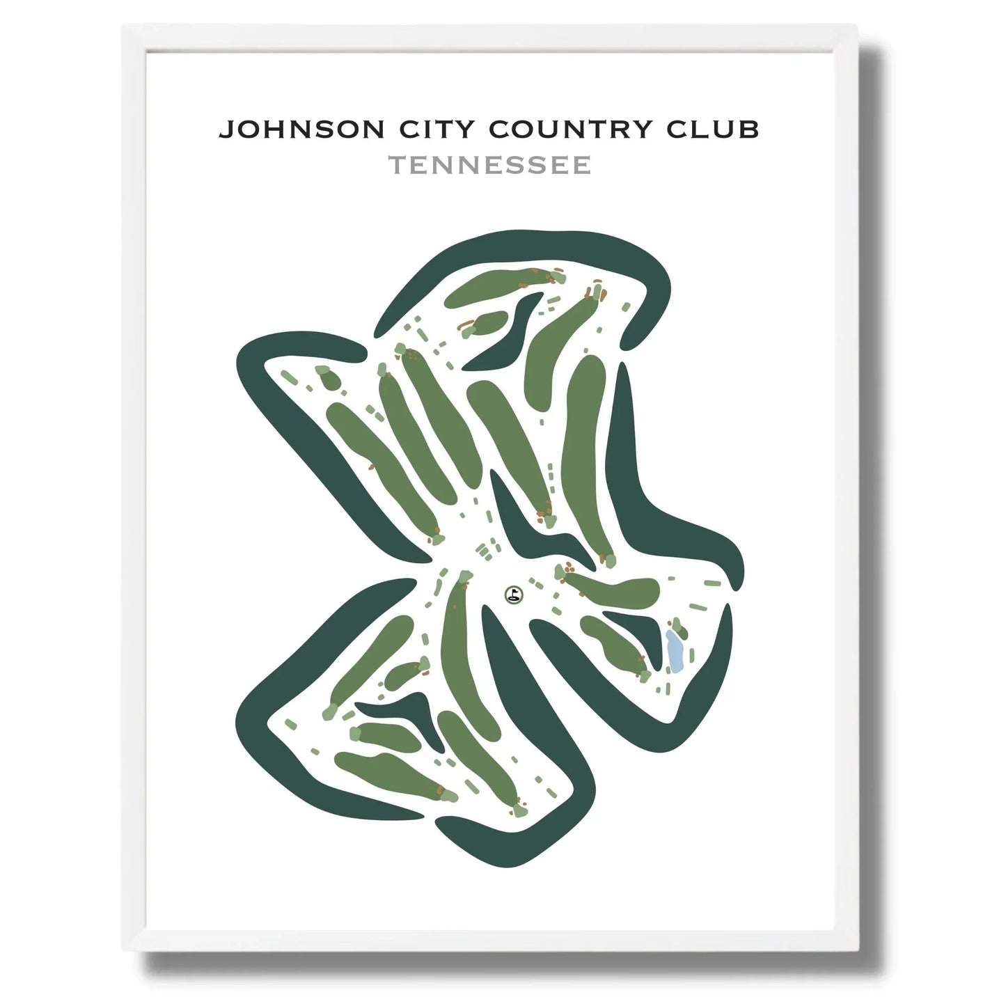 Johnson City Country Club, Tennessee - Printed Golf Courses