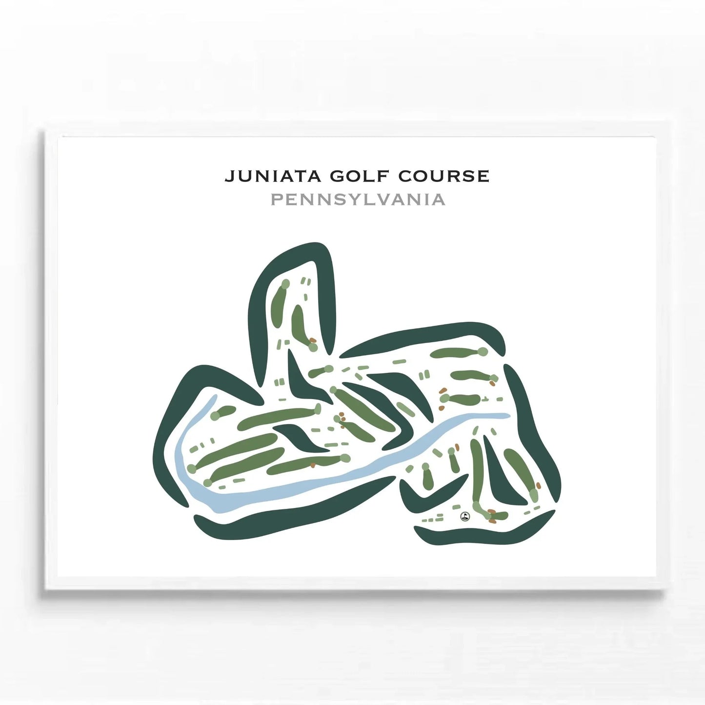 Juniata Golf Club, Pennsylvania - Printed Golf Course