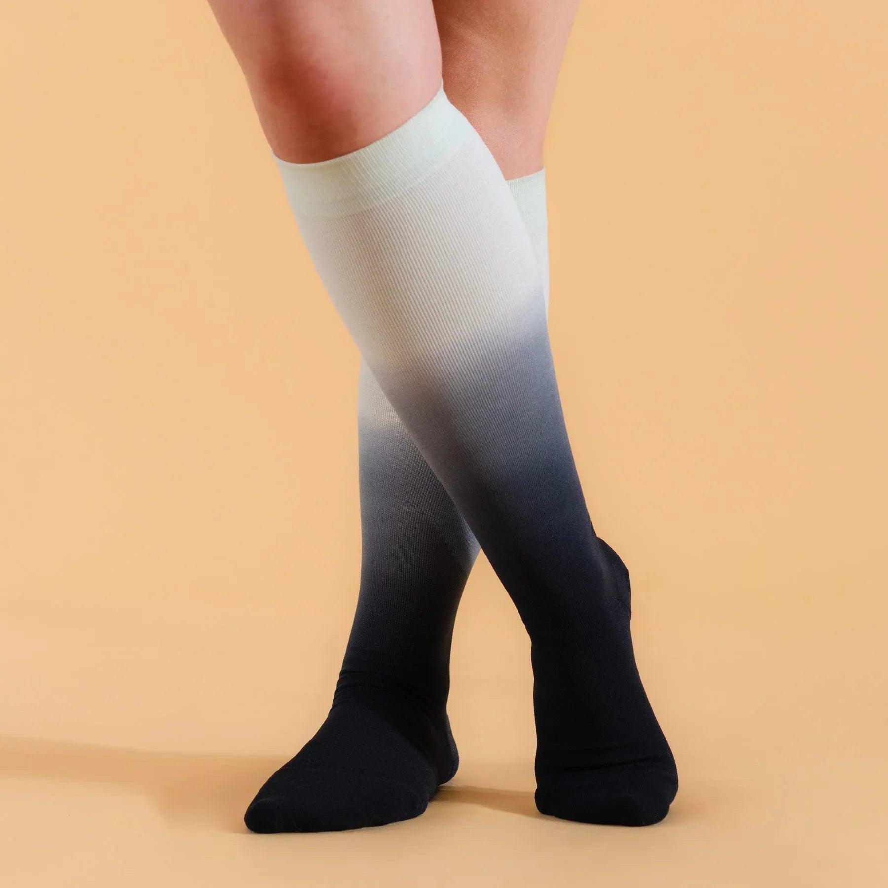KHC-OM-0001-L2-knee-high-nylon-ombre_black_lifestyle1-lil - GOLF LEAGUE