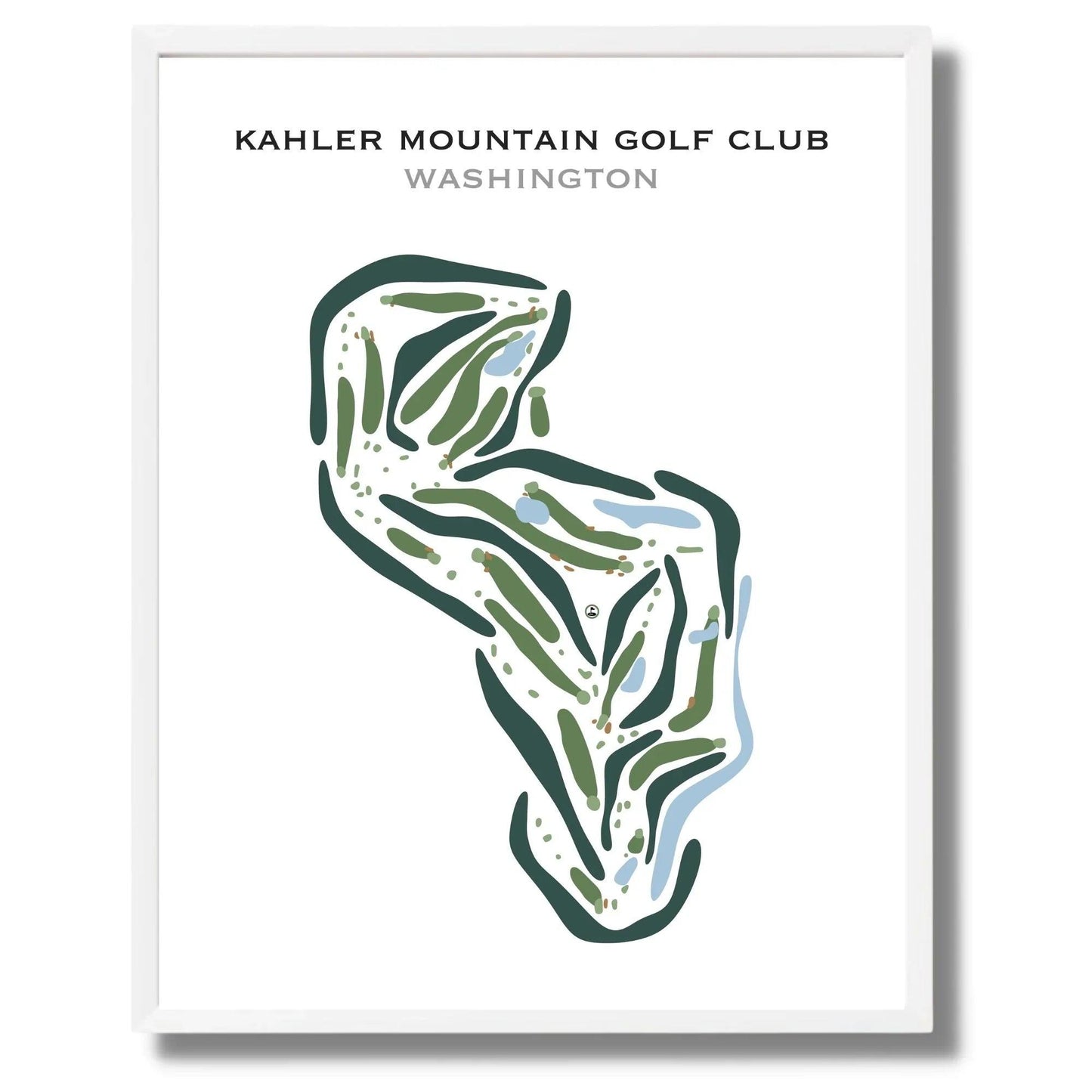 Kahler Mountain Golf Club, Washington - Printed Golf Courses