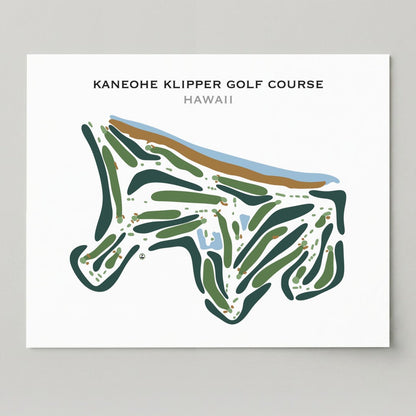 Kaneohe Klipper Golf Course, Hawaii - Printed Golf Course