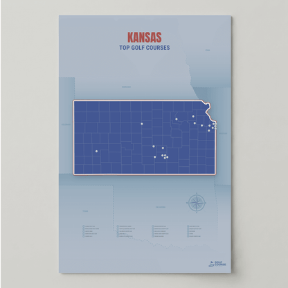 Map of Kansas Golf Courses