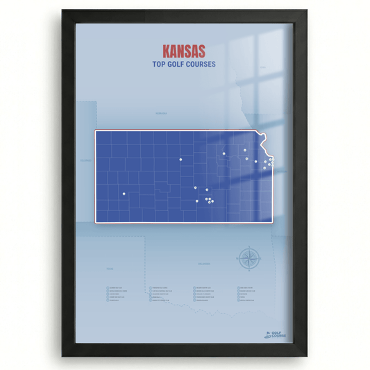 Map of Kansas Golf Courses
