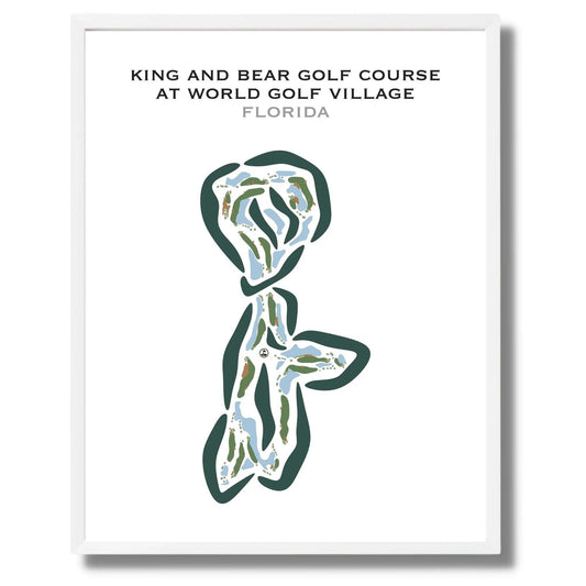 King and Bear Golf Course at World Golf Village, Augustine, Florida - Printed Golf Courses
