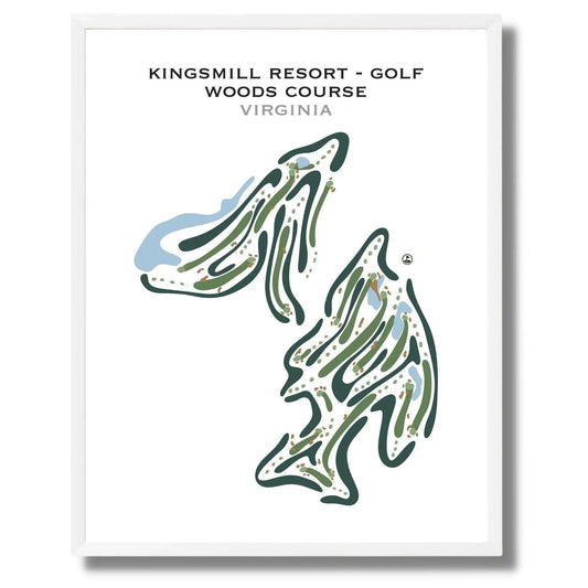 Kingsmill Resort - Golf Woods Course, Virginia - Printed Golf Courses