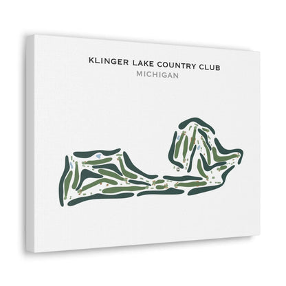 Klinger Lake Country Club, Michigan - Printed Golf Course