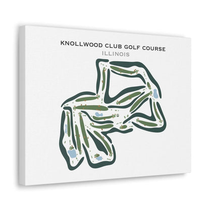 Knollwood Club Golf Course, Illinois - Printed Golf Courses