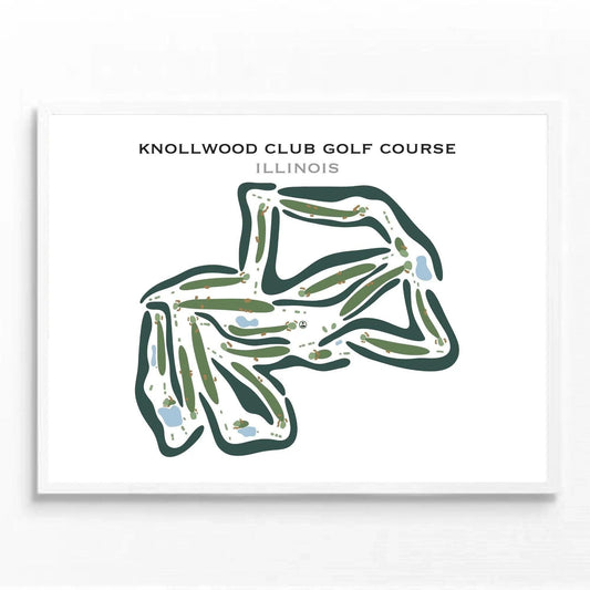 Knollwood Club Golf Course, Illinois - Printed Golf Courses