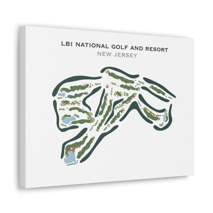 LBI National Golf Course, New Jersey - Printed Golf Course
