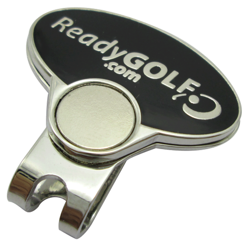 ReadyGolf: Green Apple Ball Marker & Hat Clip with Crystals