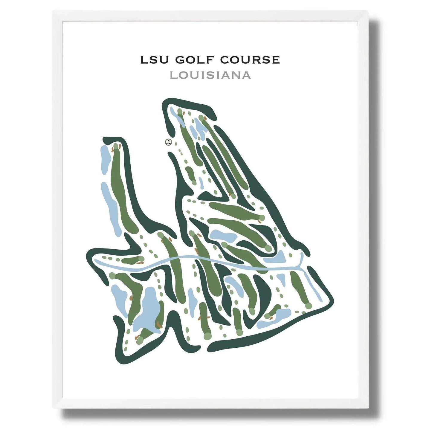 LSU Golf Course, Louisiana - Printed Golf Courses