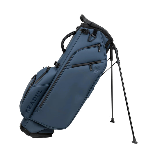 LUXHybridStandBagBlueSteel-RECLINED-SQ - GOLF LEAGUE