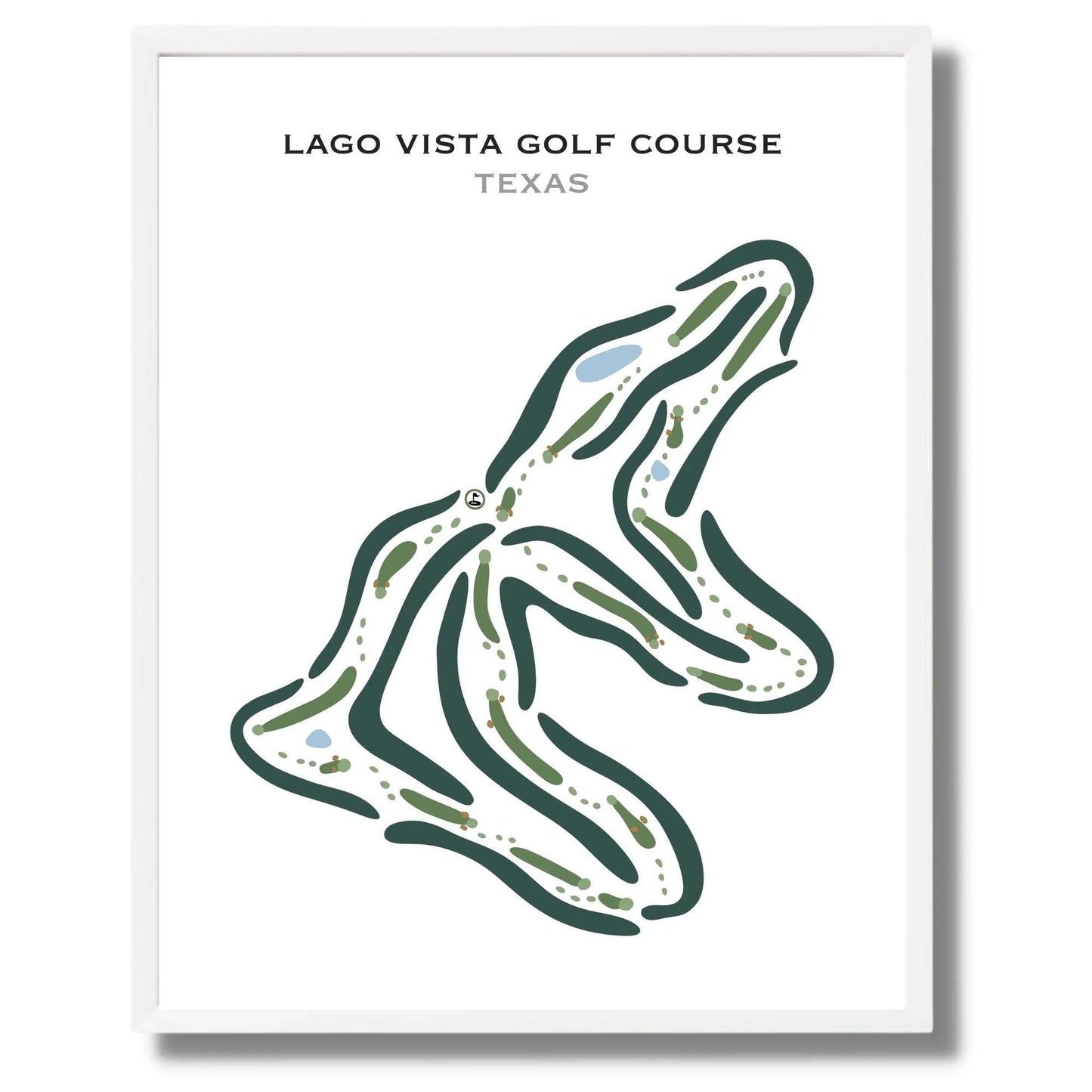Lago Vista Golf Course, Texas - Printed Golf Courses