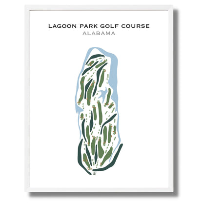 Lagoon Park Golf Course, Alabama - Printed Golf Courses
