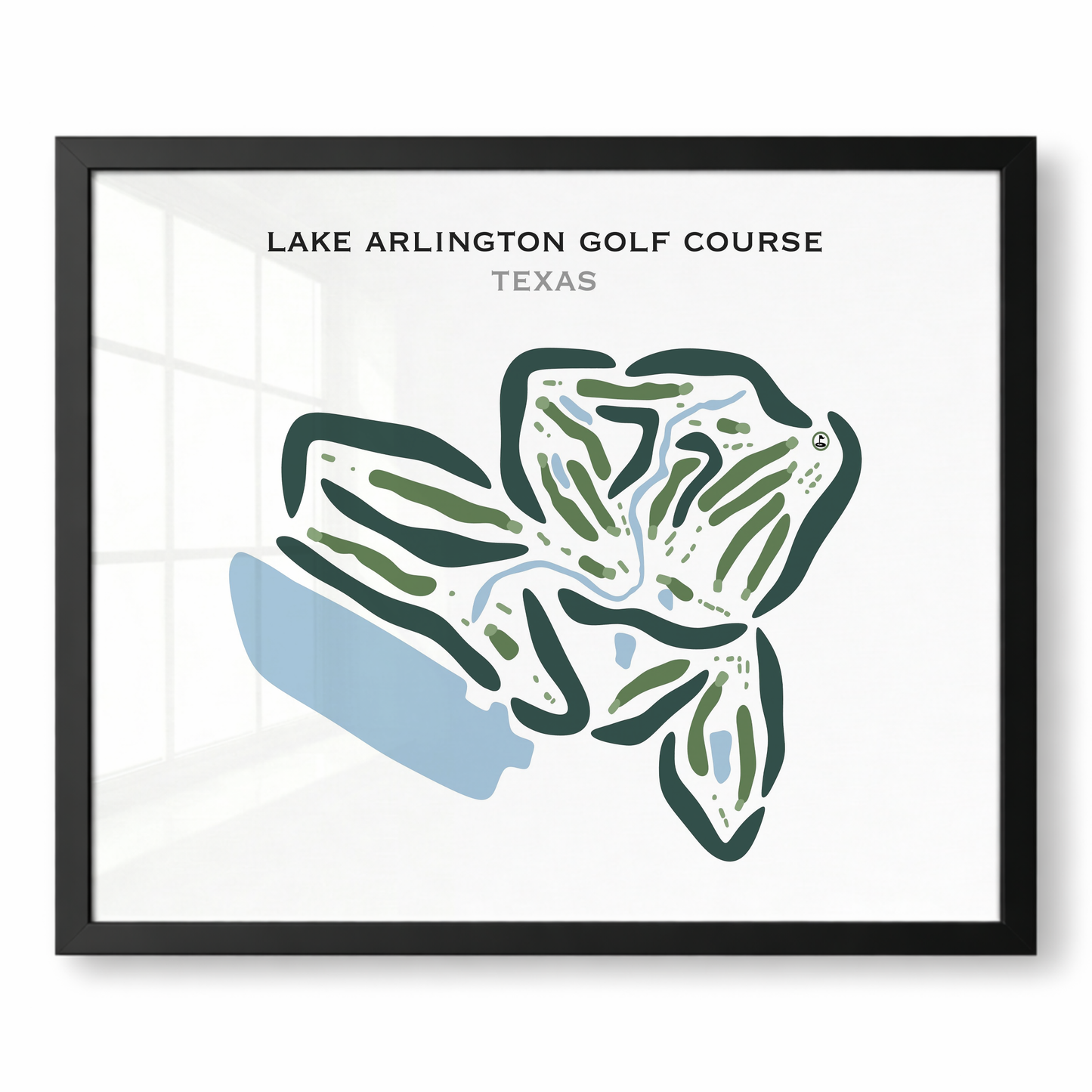 Lake Arlington Golf Course, Texas - Printed Golf Courses