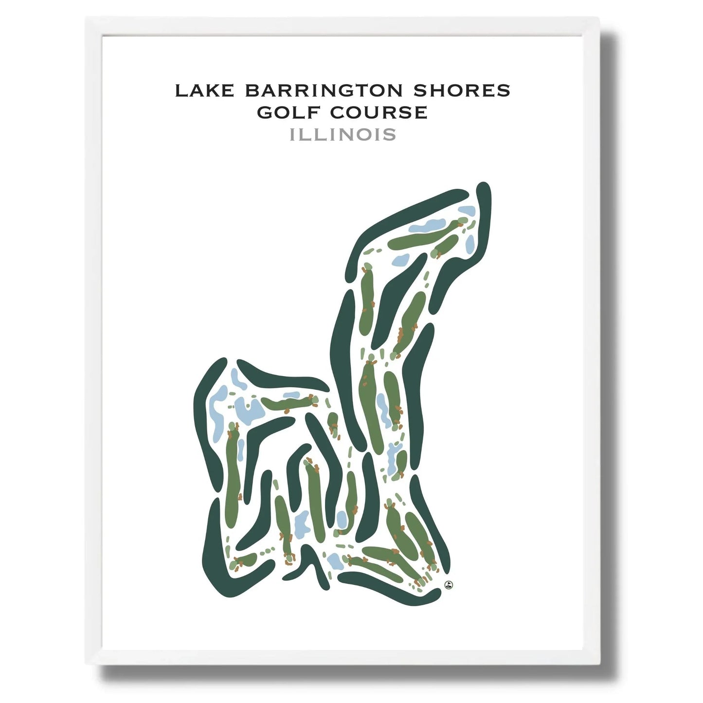 Lake Barrington Shores Golf Course, Illinois - Printed Golf Courses