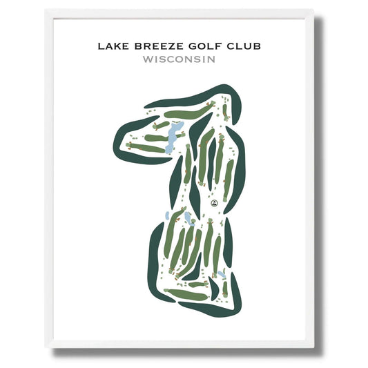 Lake Breeze Golf Club, Wisconsin - Printed Golf Courses