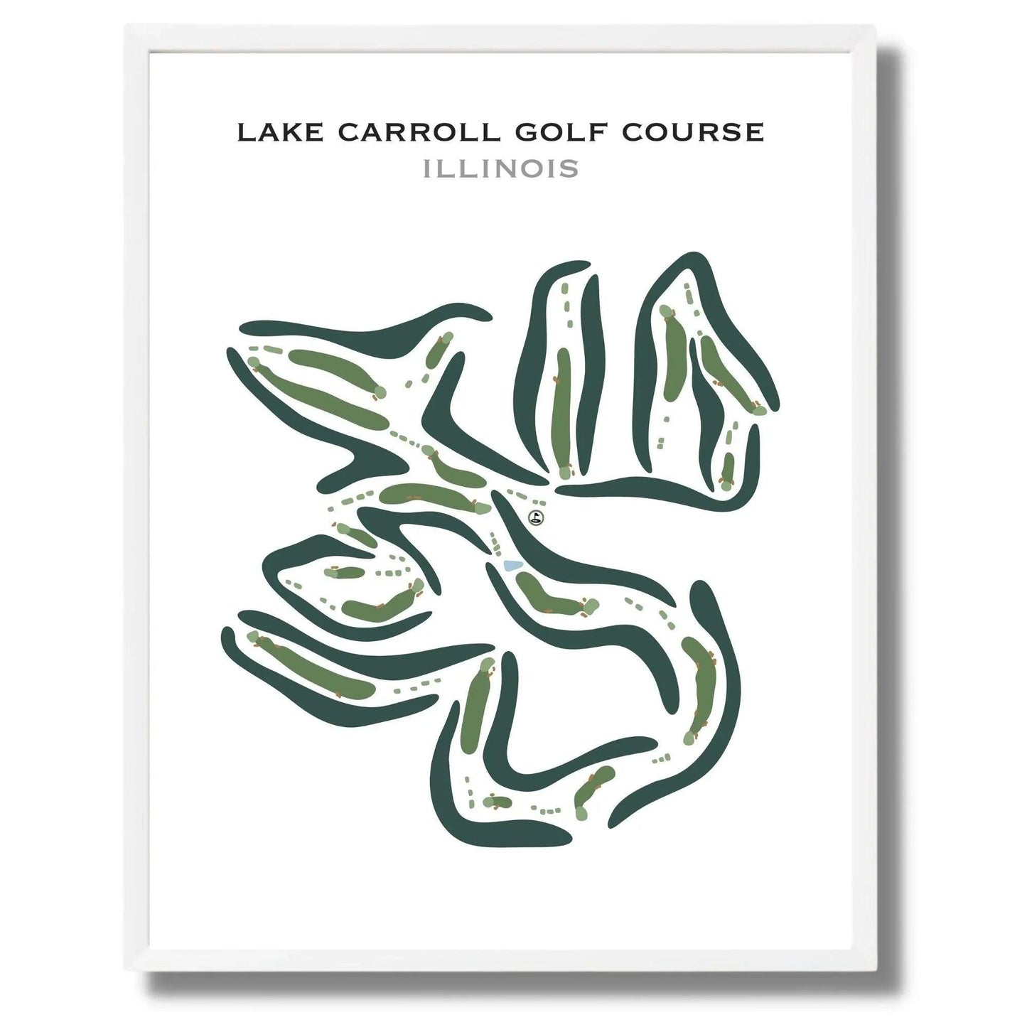 Lake Carroll Golf Course, Illinois - Printed Golf Course