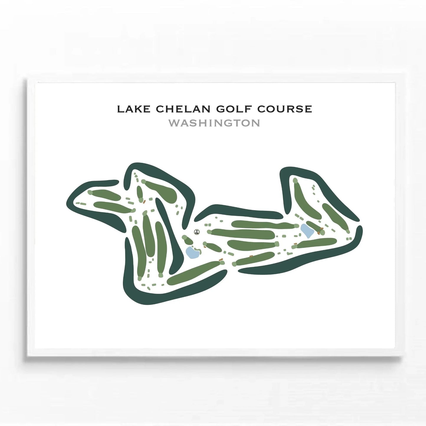 Lake Chelan Golf Course, Washington - Printed Golf Course