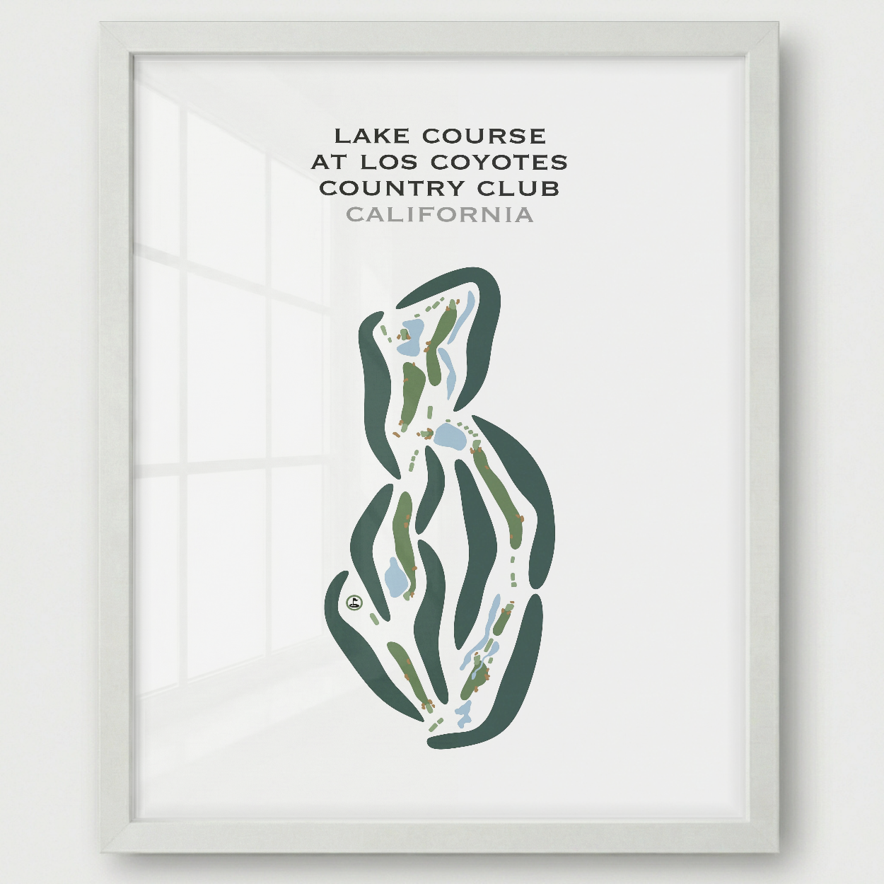 Lake Course at Los Coyotes Country Club, California - Printed Golf Courses