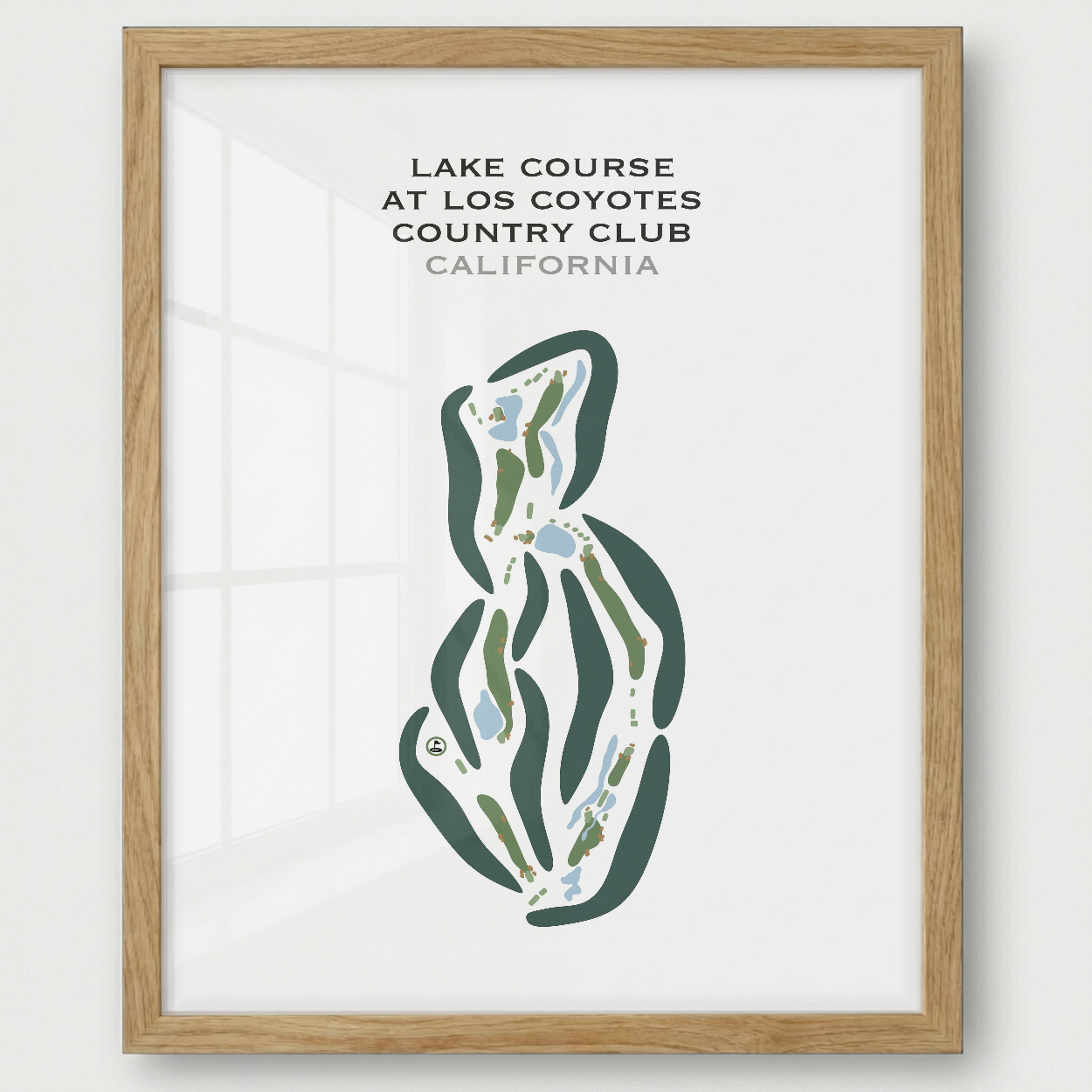Lake Course at Los Coyotes Country Club, California - Printed Golf Courses