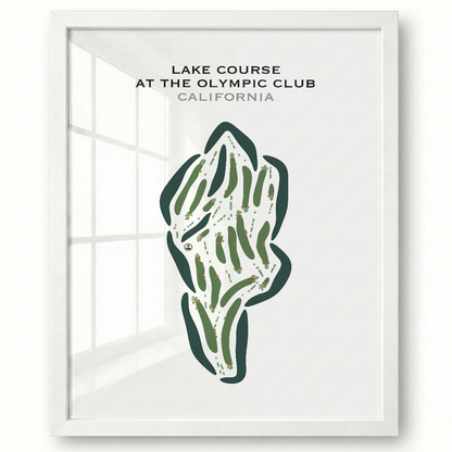 Lake Course at The Olympic Club, California - Printed Golf Courses