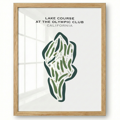 Lake Course at The Olympic Club, California - Printed Golf Courses
