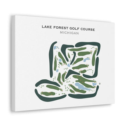 Lake Forest Golf Course, Michigan - Printed Golf Courses