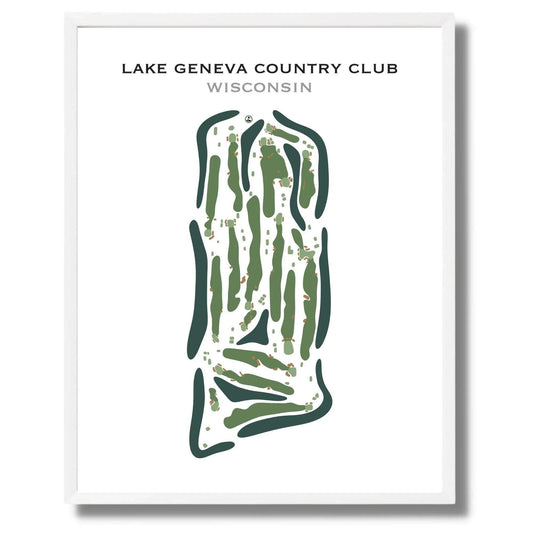 Lake Geneva Country Club, Wisconsin - Printed Golf Course