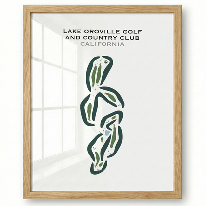 Lake Oroville Golf & Country Club, California - Printed Golf Courses