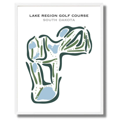 Lake Region Golf Course, South Dakota - Printed Golf Courses